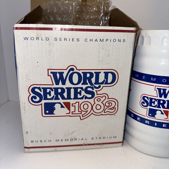 Budweiser Cardinals Beer‎ Stein 1982 World Series Champions Busch Stadium - Picture 4 of 9